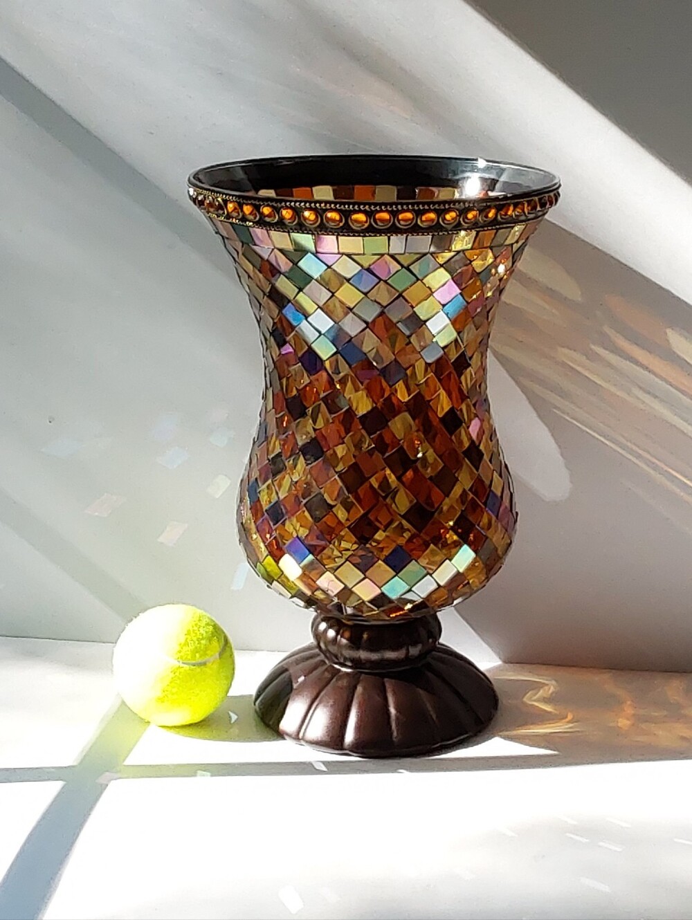 NWT PARTYLITE Hurricane Stained Glass